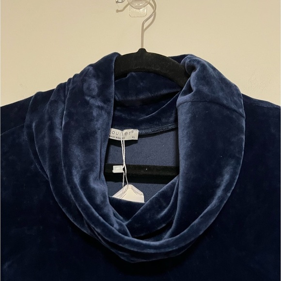 NWT Ekouaer Cozy Velour Cowl Neck Long Sleeve Nightgown Size XL - Picture 3 of 8